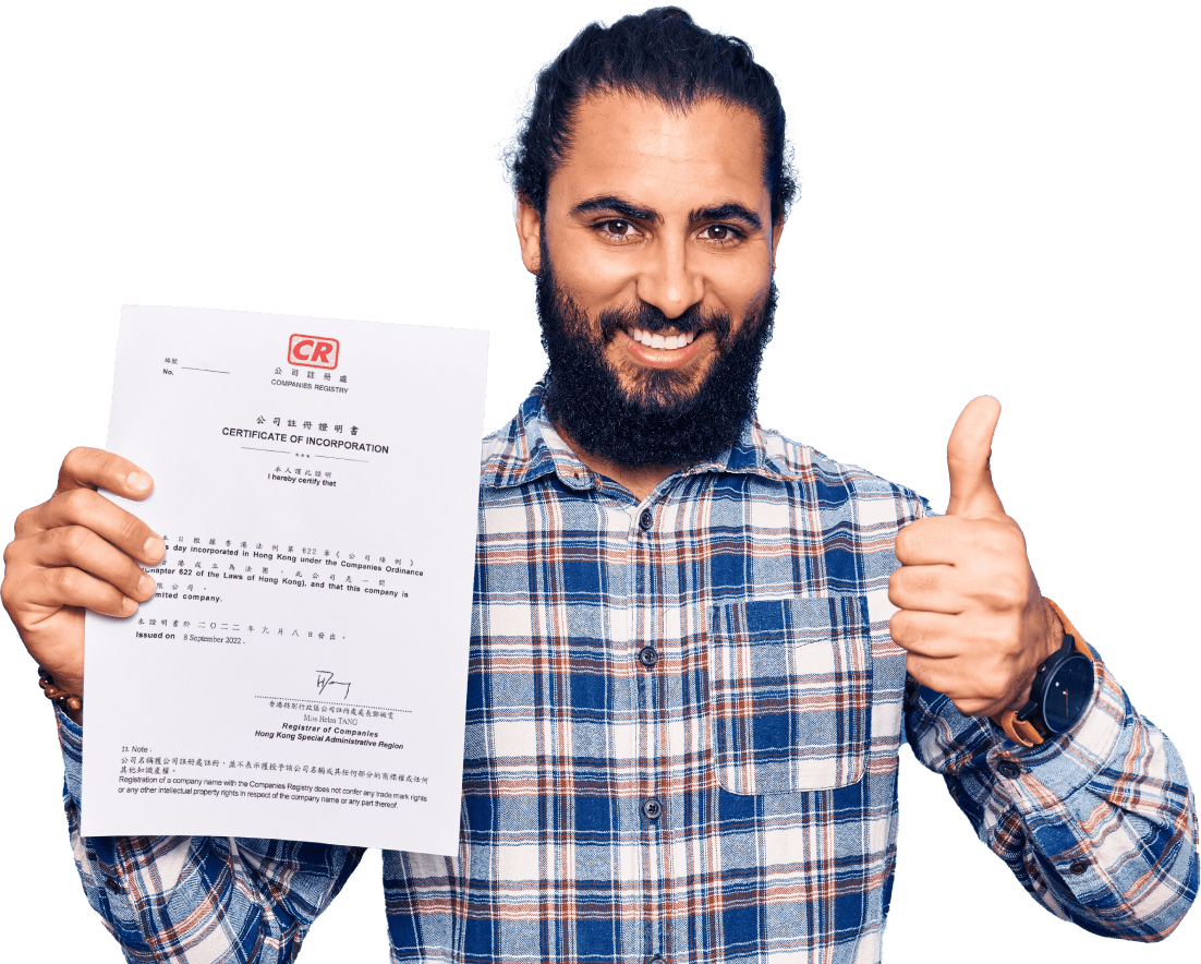 client got the company registration